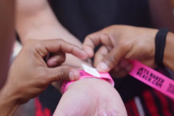 a person holding a knife