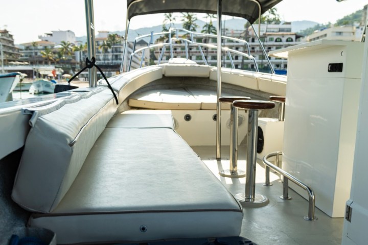 a boat sitting on top of a table